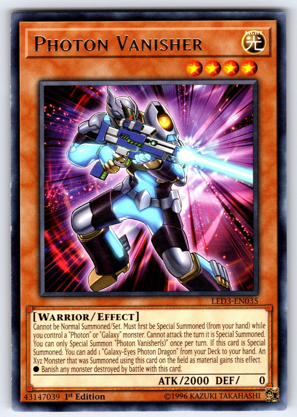 Photon Vanisher 1st Edition Ultra Rare Battles of Legend: Monstrous Revenge BLMR