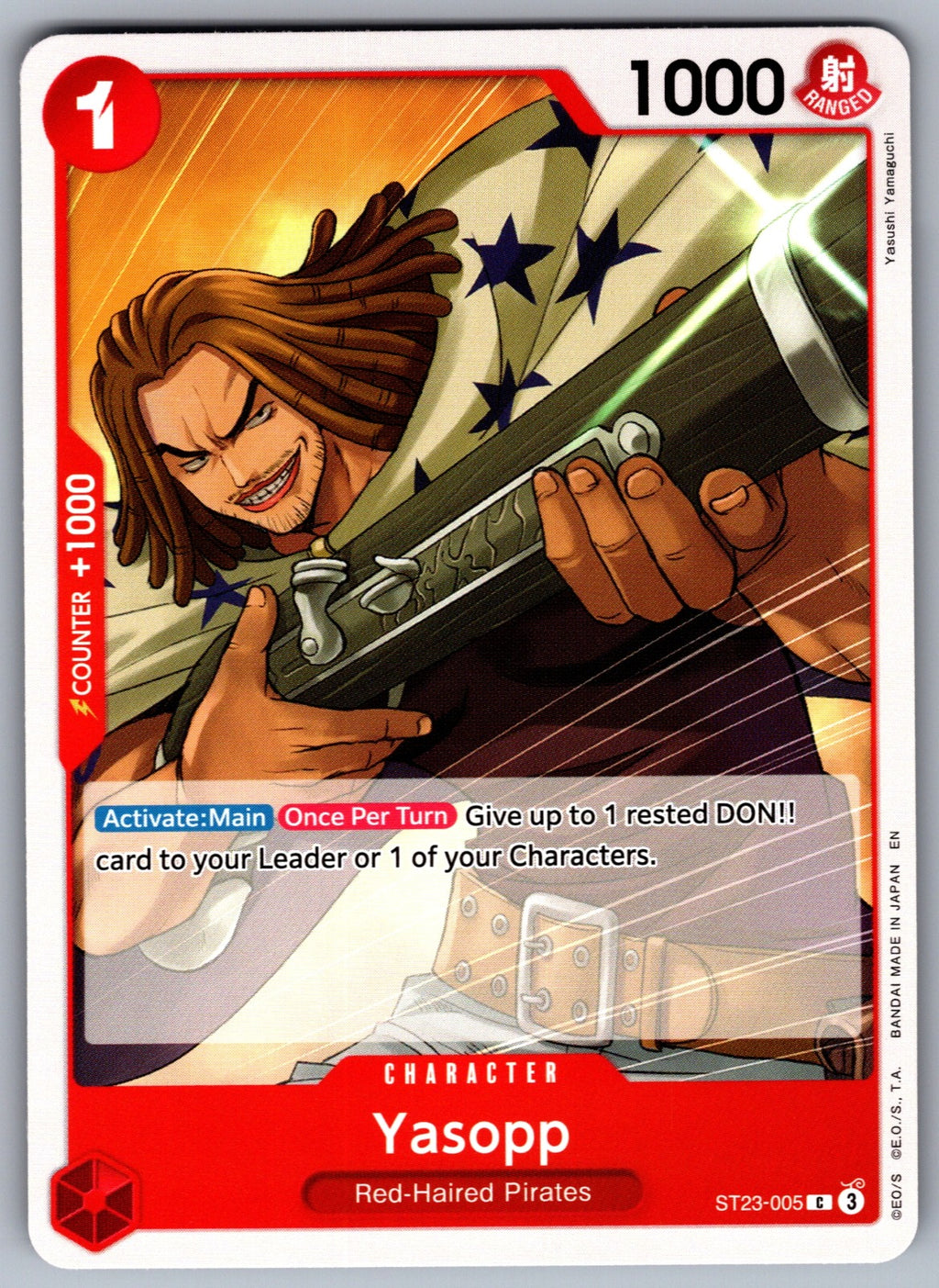 Yasopp C Starter Deck 23: RED Shanks ST23-005 NM 2025