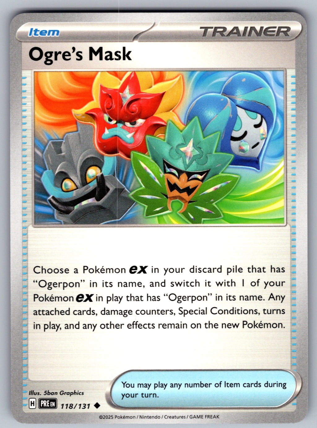 Ogre's Mask Uncommon SV: Prismatic Evolutions 118/131 NM 2025