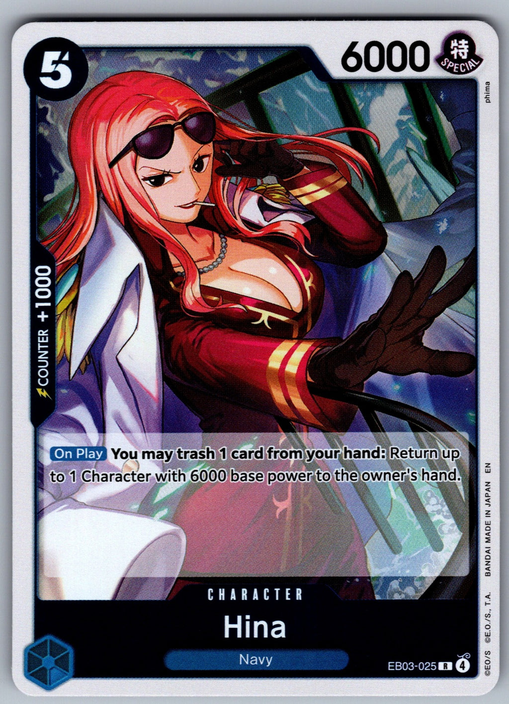 Hina Foil R Extra Booster: One Piece Heroines Edition EB03-025 NM 2026