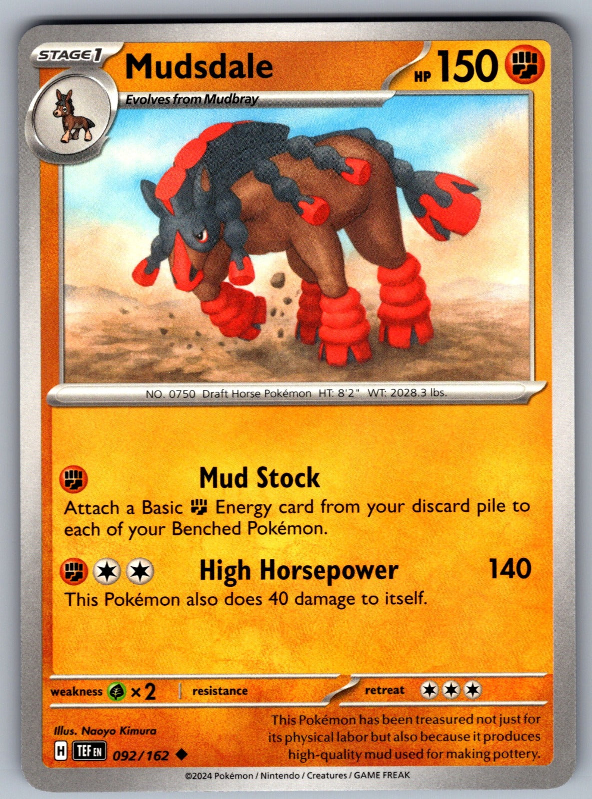 Mudsdale Uncommon SV05: Temporal Forces 092/162 NM 2024