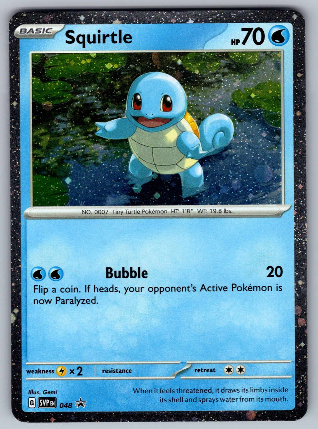 Squirtle - (Cosmos Holo) Holo Promo SV: Scarlet & Violet Promo Cards 048 NM 2023