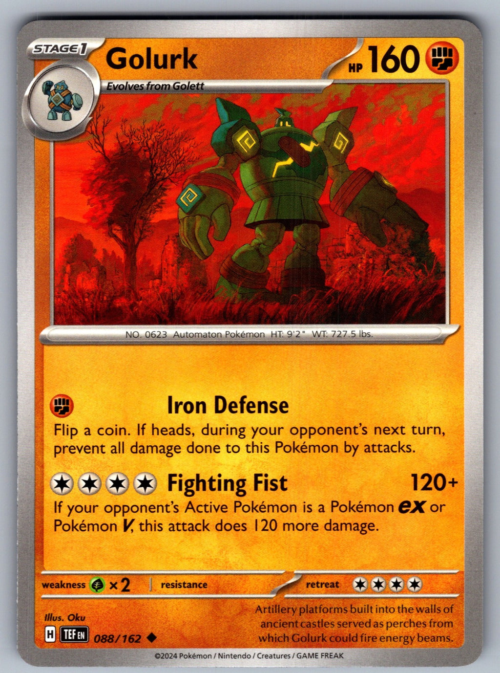 Golurk Uncommon SV05: Temporal Forces 088/162 NM 2024