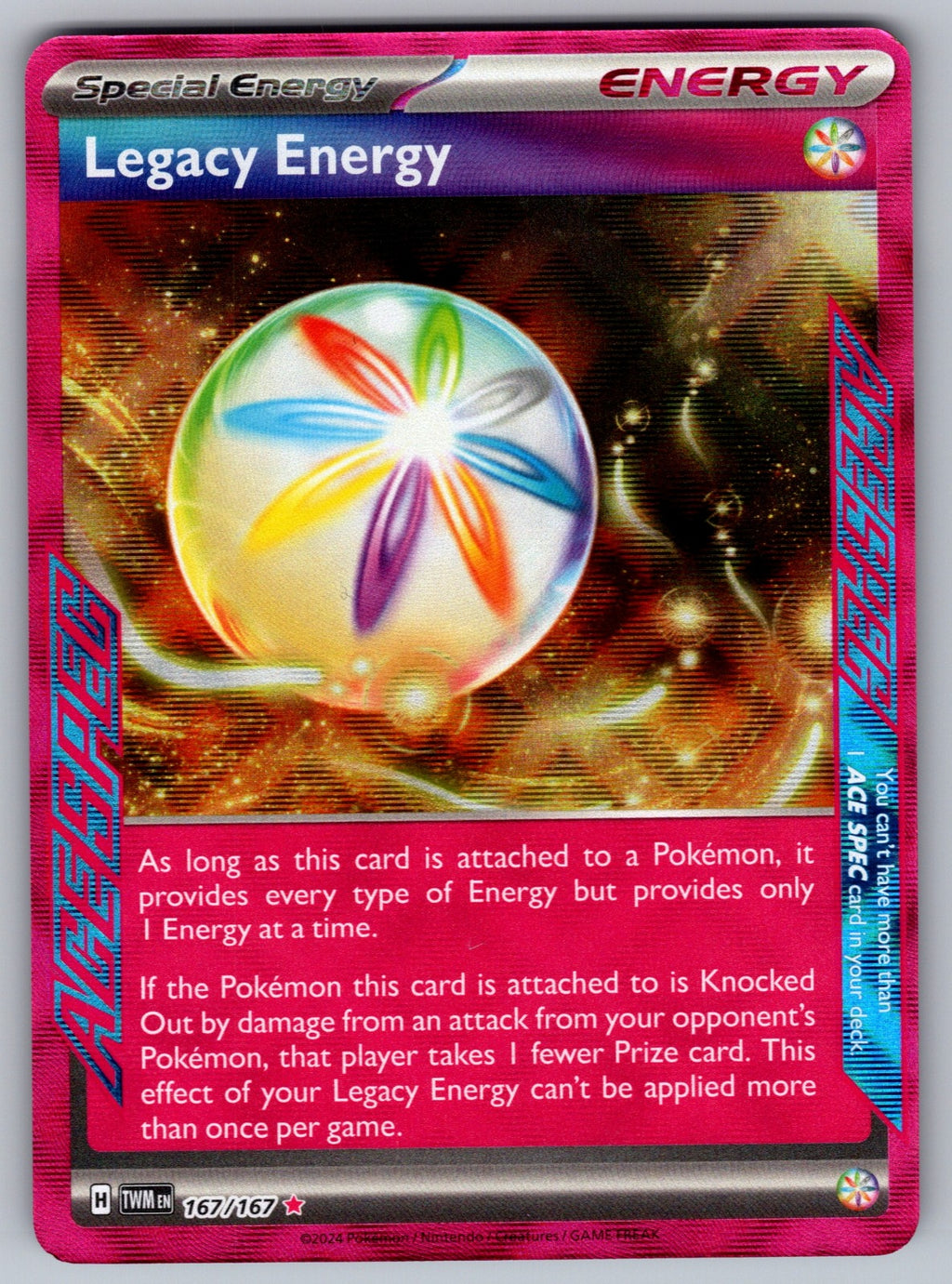 Legacy Energy Holo ACE SPEC Rare SV06: Twilight Masquerade 167/167 NM 2024
