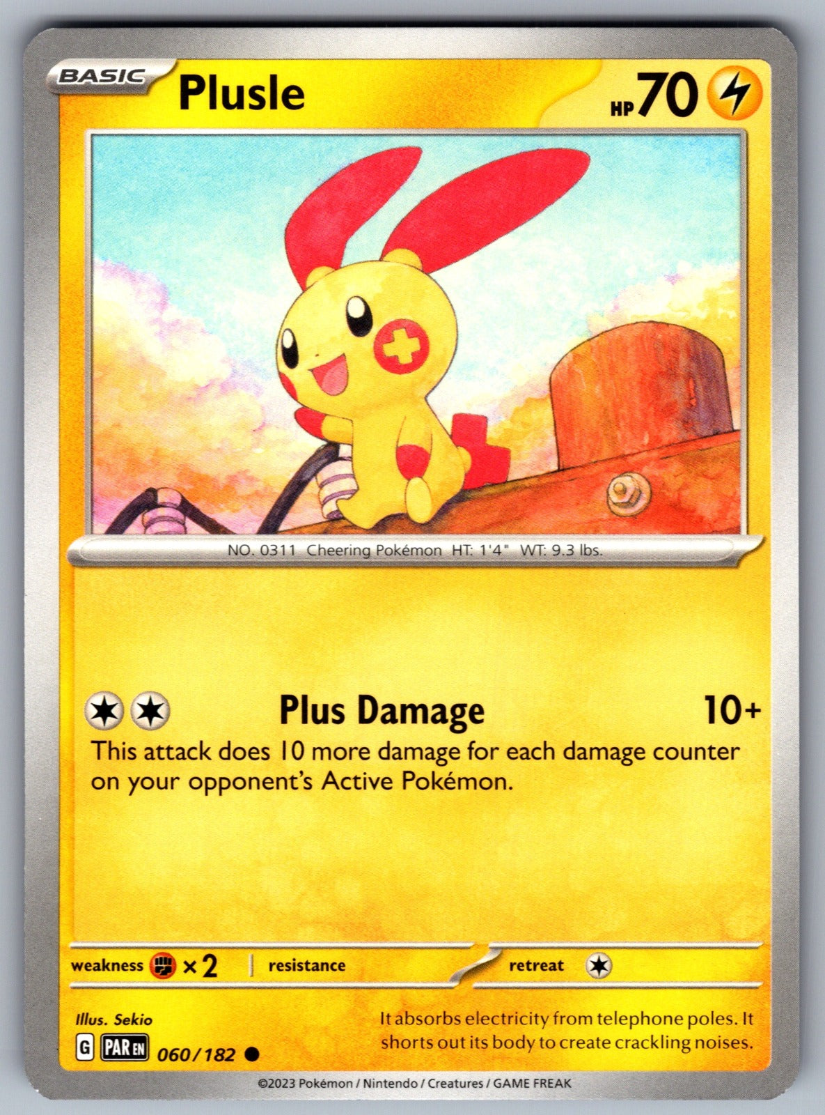 Plusle Common SV04: Paradox Rift 060/182 NM 2023