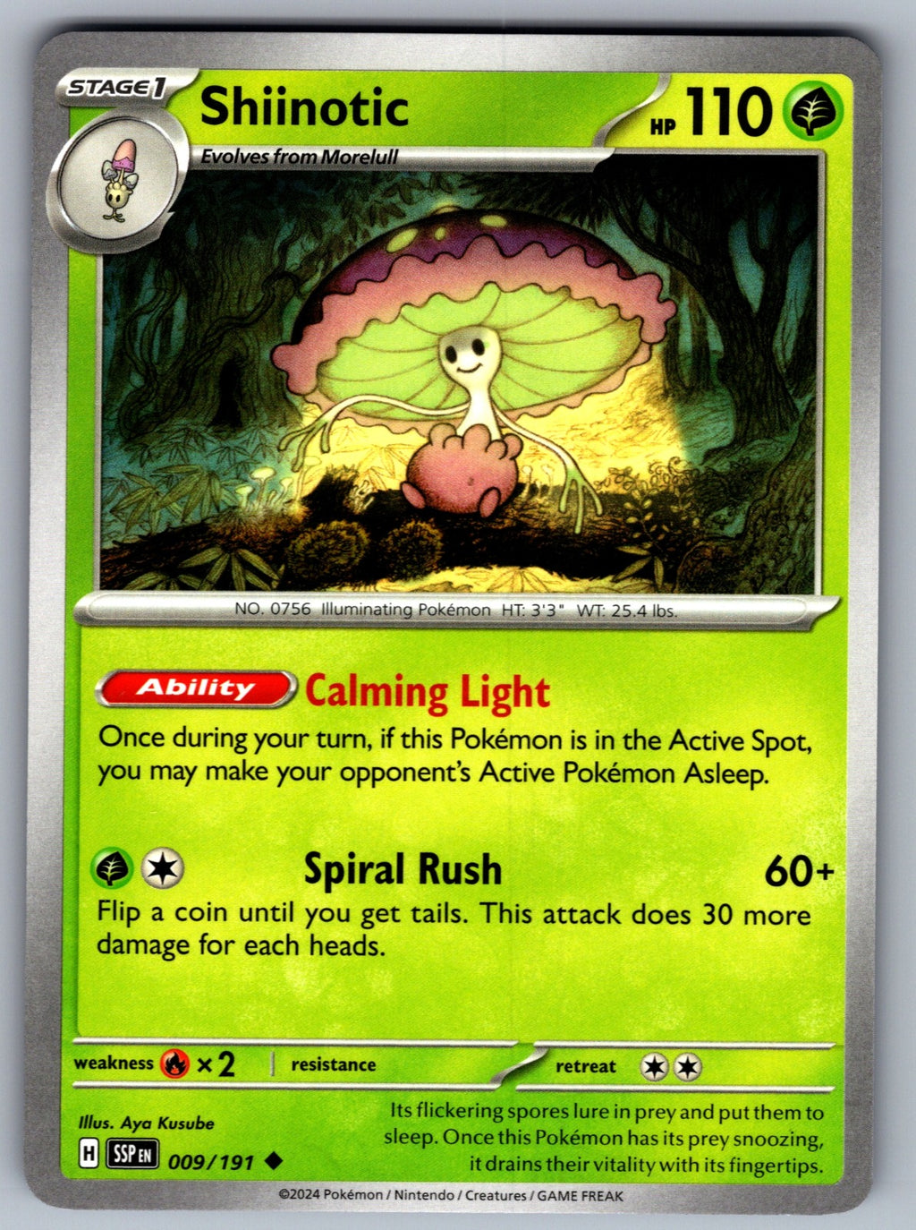 Shiinotic Uncommon SV08: Surging Sparks 009/191 NM 2024
