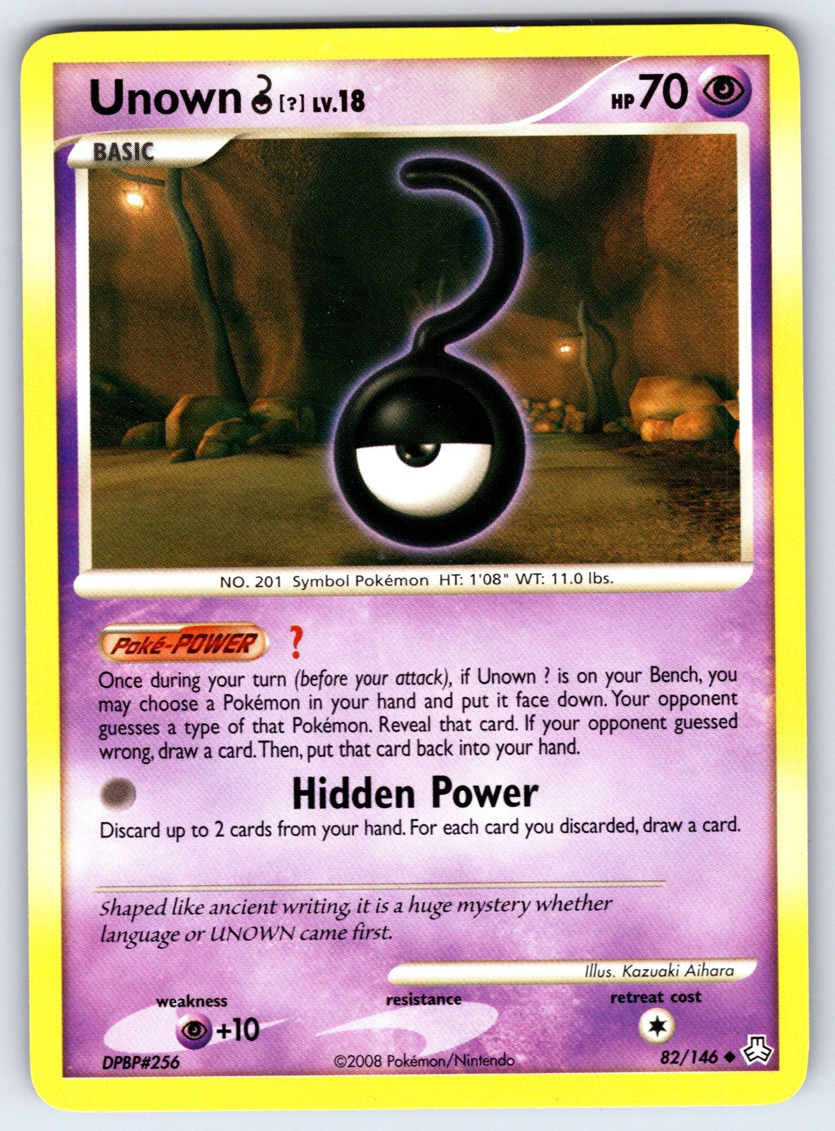 Unown (?) Uncommon Legends Awakened 82/146 LP 2008