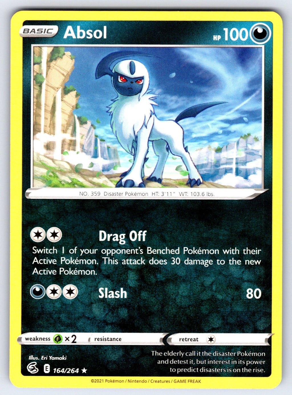 Absol Rare SWSH08: Fusion Strike 164/264 LP 2021