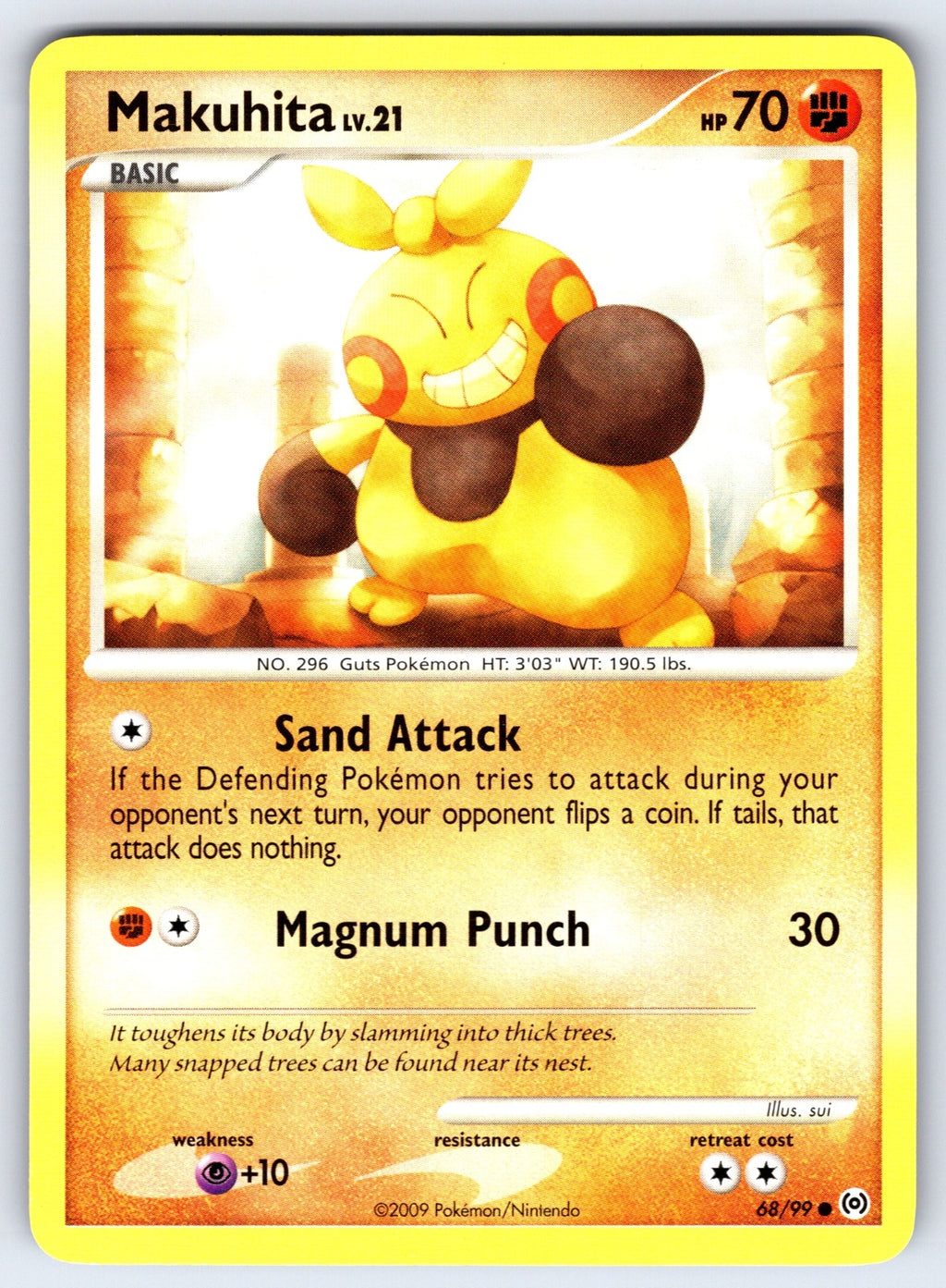Makuhita Common Arceus 68/99 LP 2009