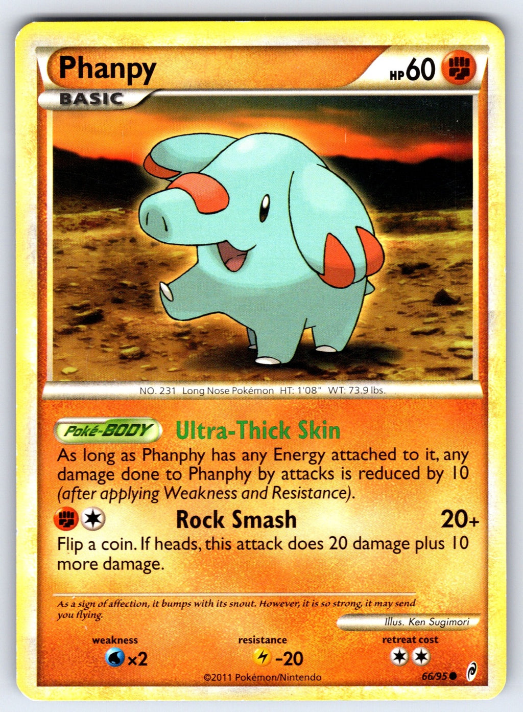 Phanpy Common Call of Legends 66/95 LP 2011