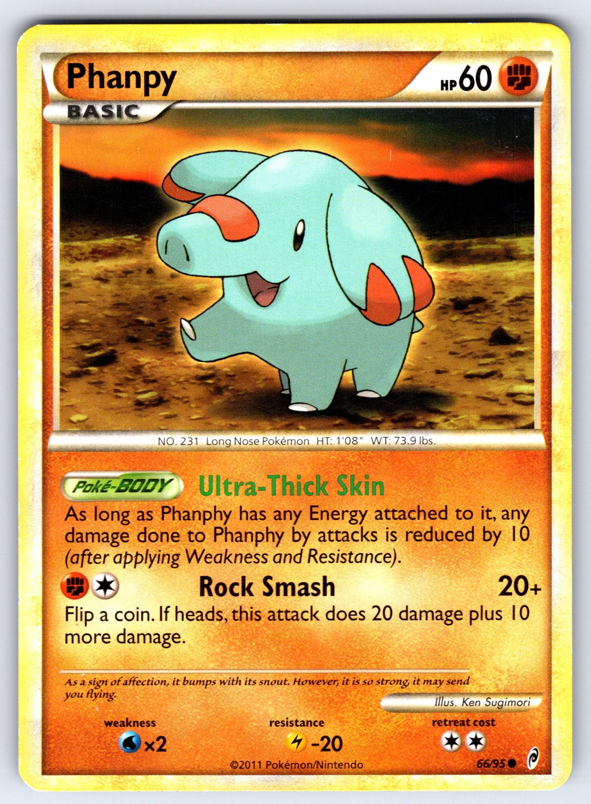 Phanpy Common Call of Legends 66/95 LP 2011