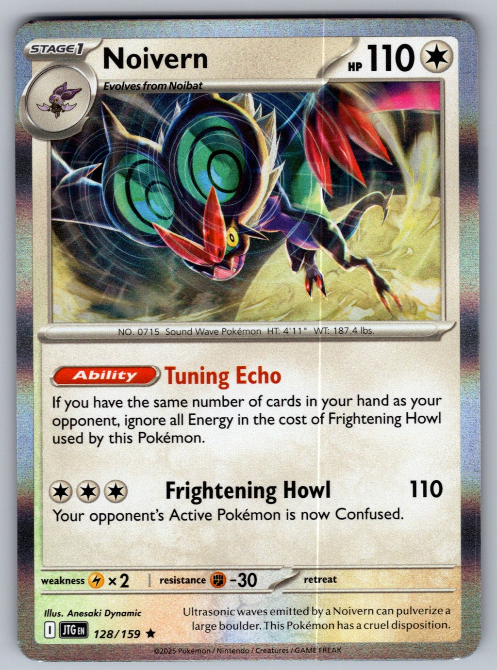 Noivern Holo Rare SV09: Journey Together 128/159 NM 2025