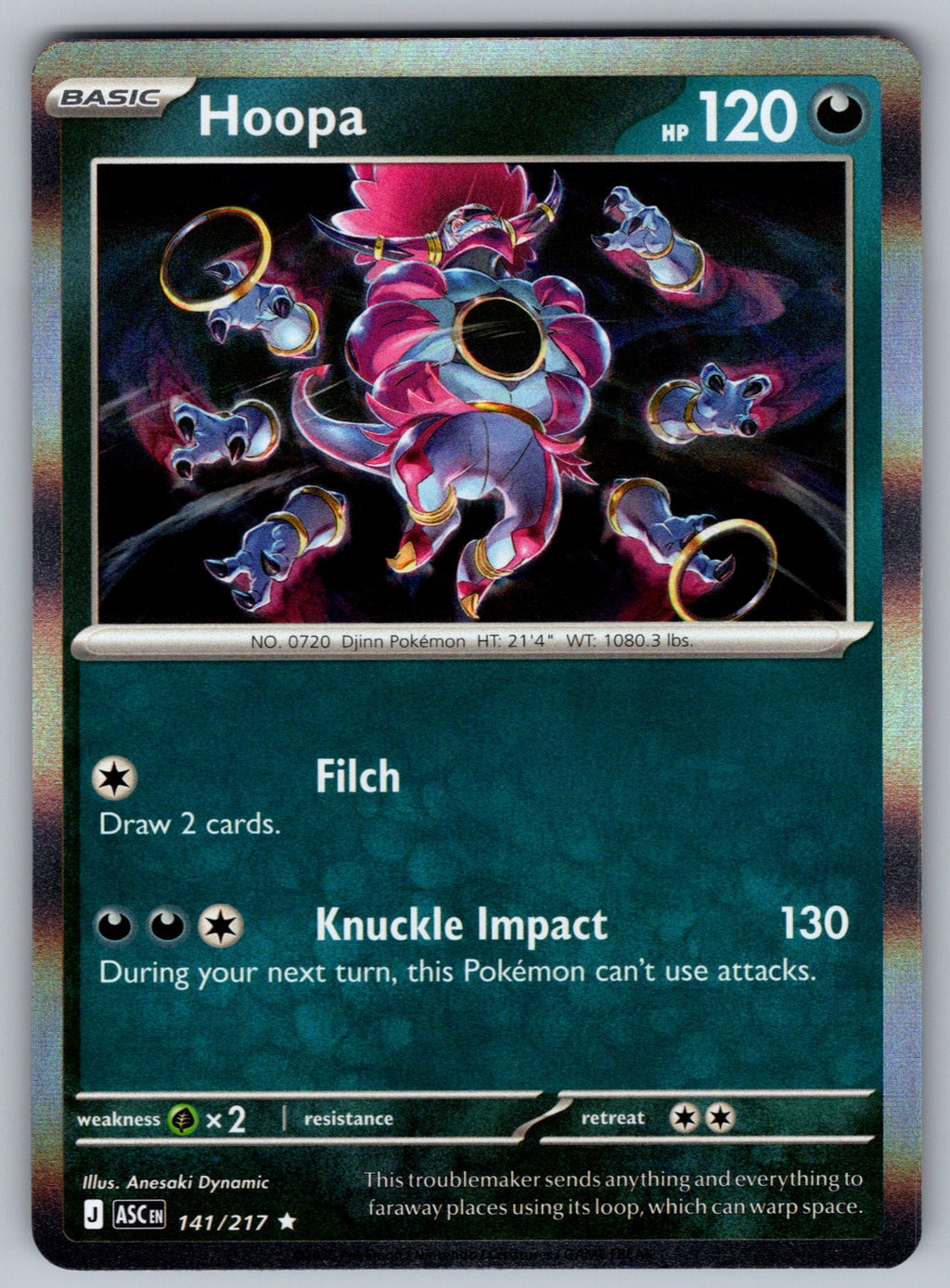 Hoopa Holo Rare ME: Ascended Heroes 141/217 NM 2026