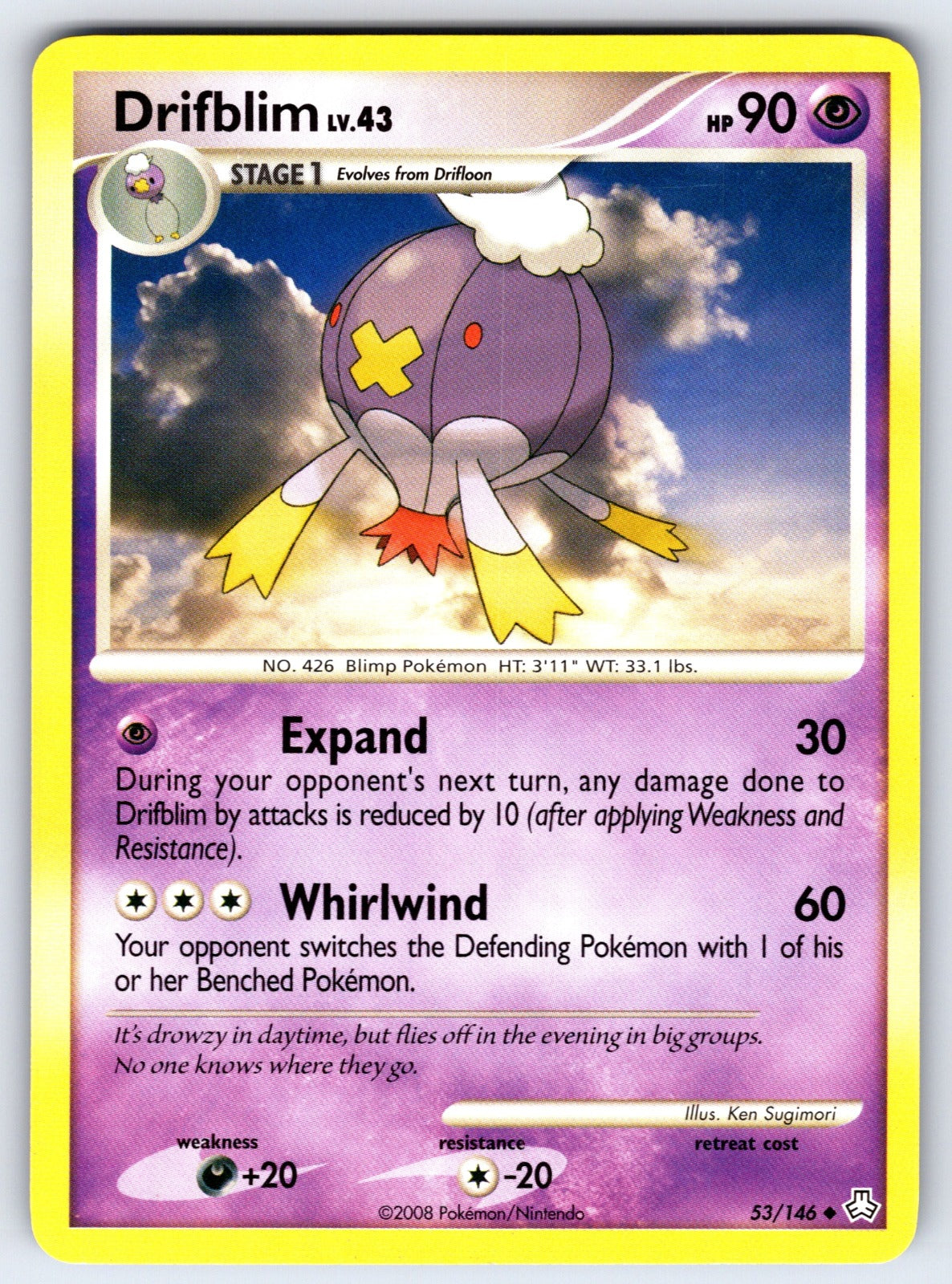 Drifblim Uncommon Legends Awakened 53/146 LP 2008