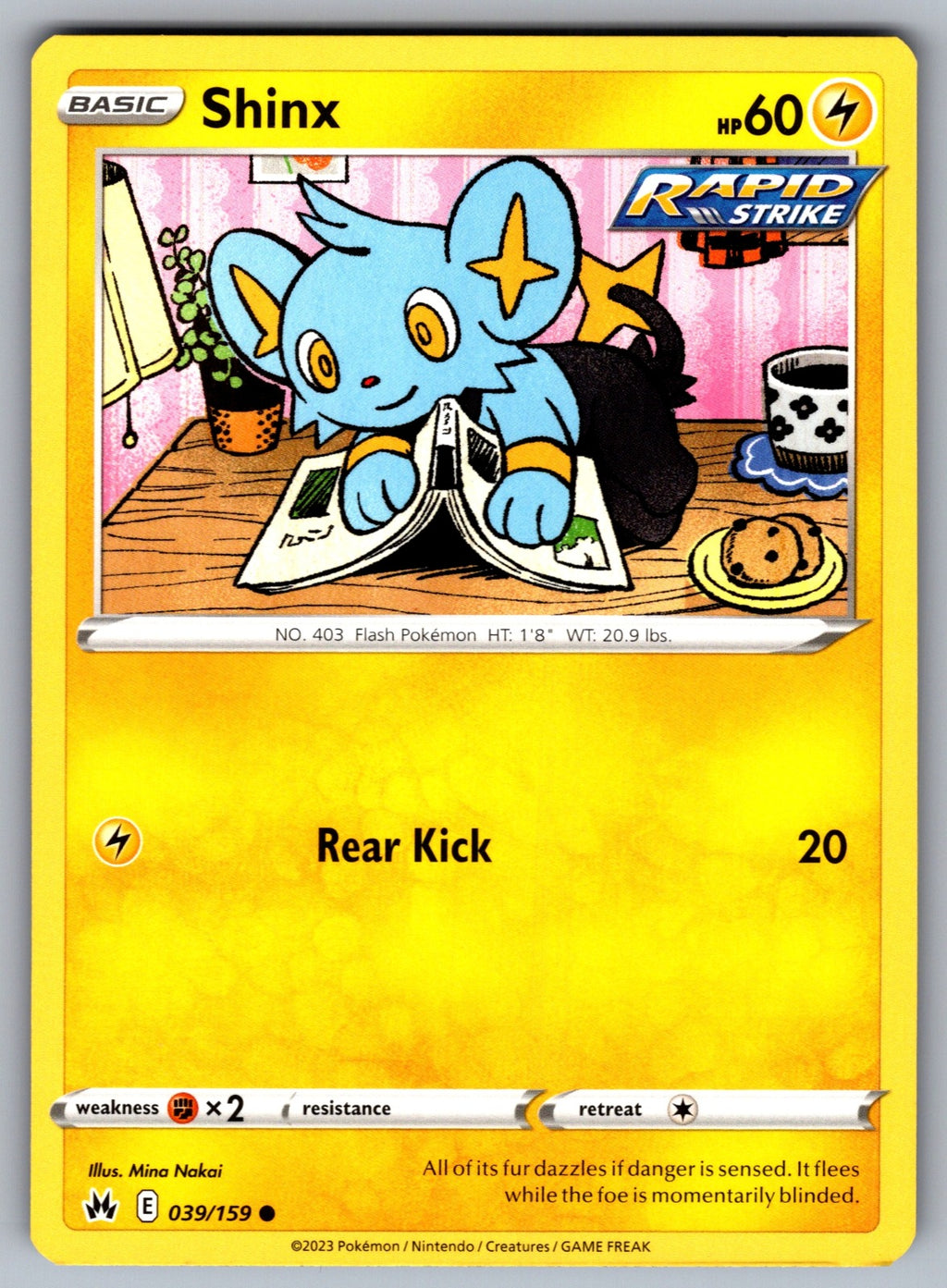 Shinx (39) Common SWSH: Crown Zenith 039/159 NM 2023