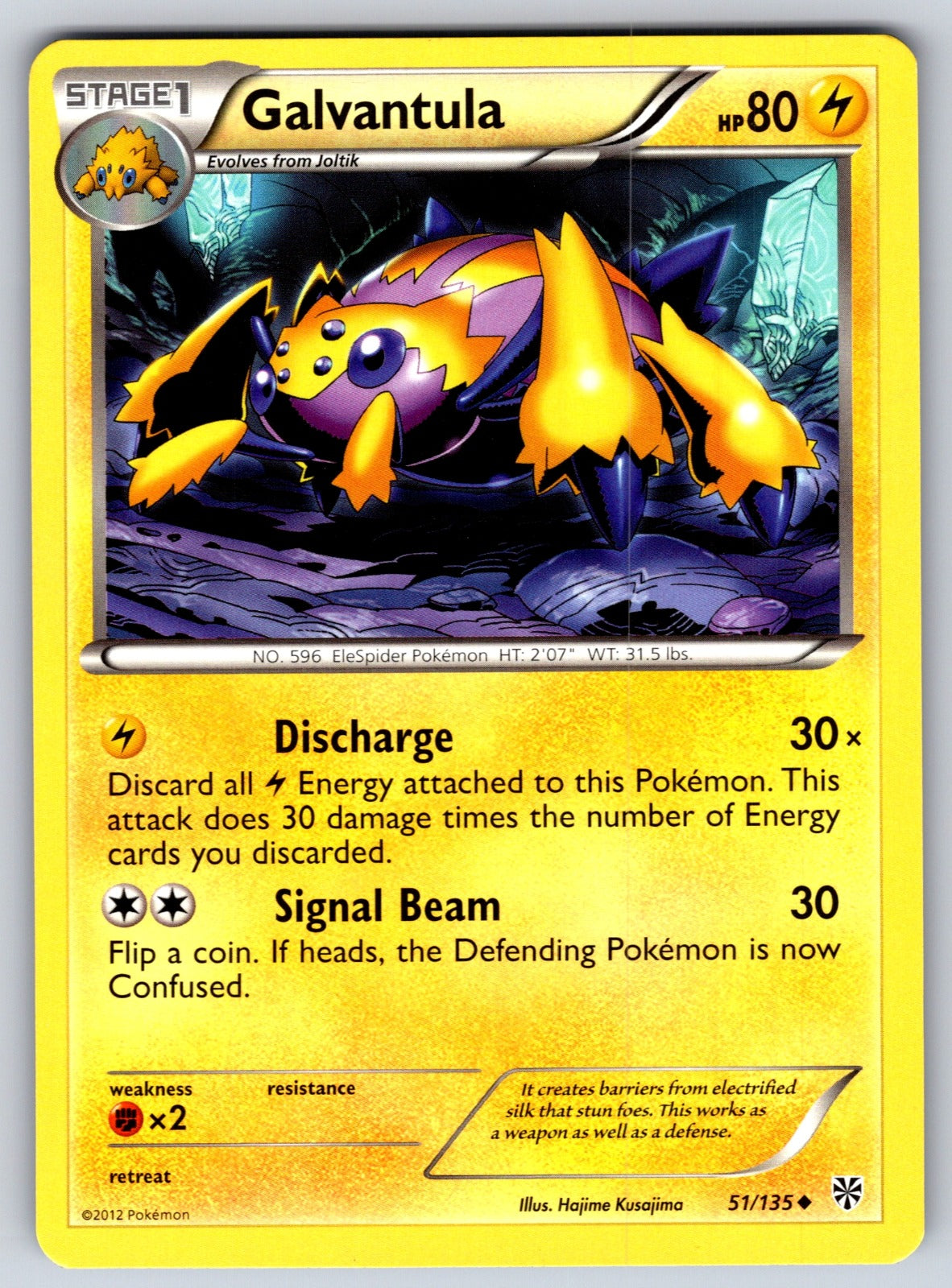 Galvantula Uncommon Plasma Storm 51/135 LP 2013