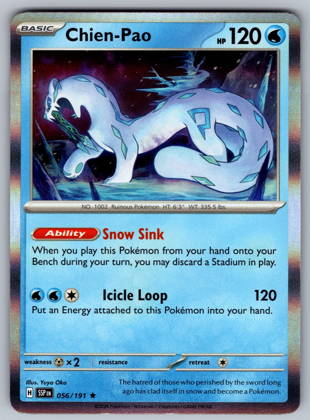 Chien-Pao Holo Rare SV08: Surging Sparks 056/191 NM 2024