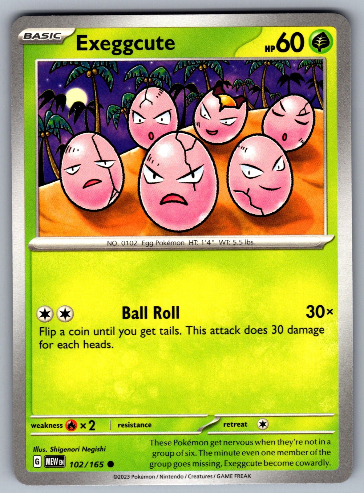 Exeggcute Common SV: Scarlet & Violet 151 102/165 NM 2023