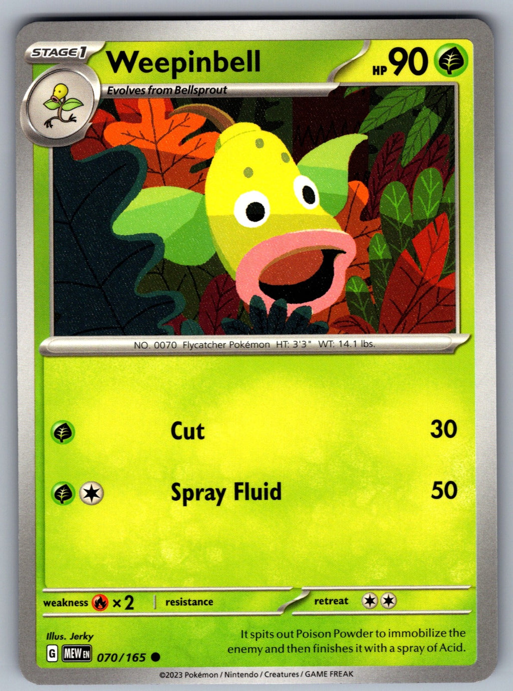 Weepinbell Common SV: Scarlet & Violet 151 070/165 NM 2023