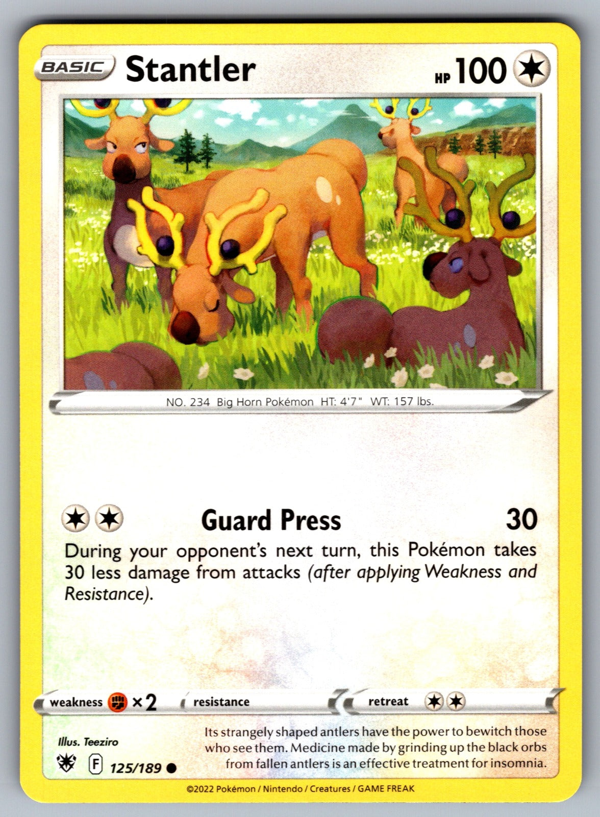 Stantler Common SWSH10: Astral Radiance 125/189 NM 2022