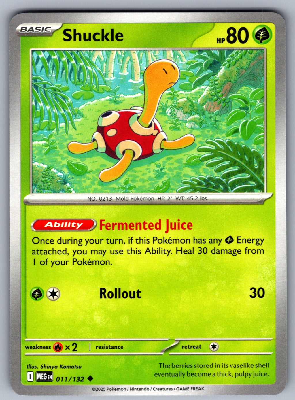 Shuckle Uncommon ME01: Mega Evolution 011/132 NM 2025