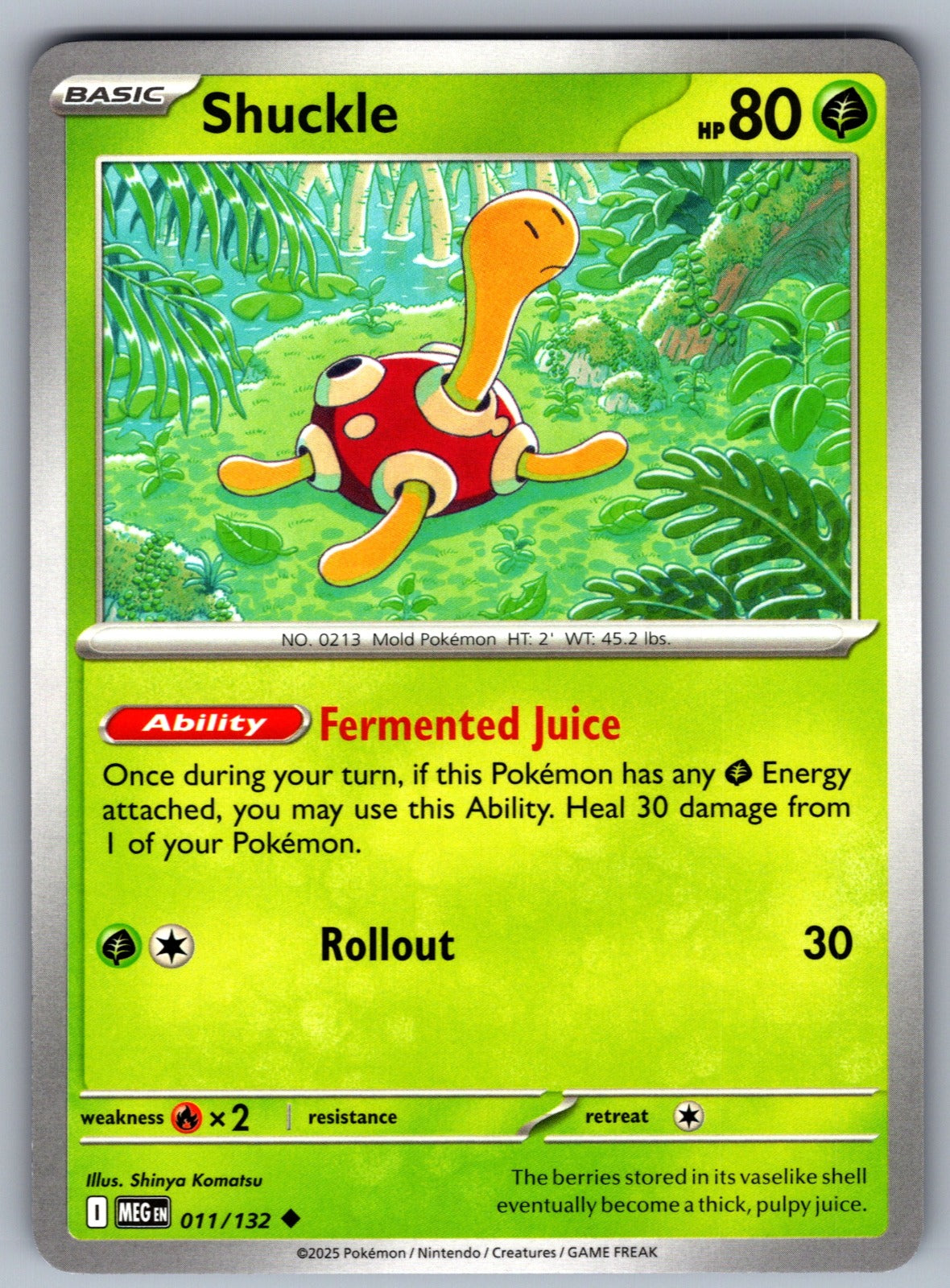 Shuckle Uncommon ME01: Mega Evolution 011/132 NM 2025