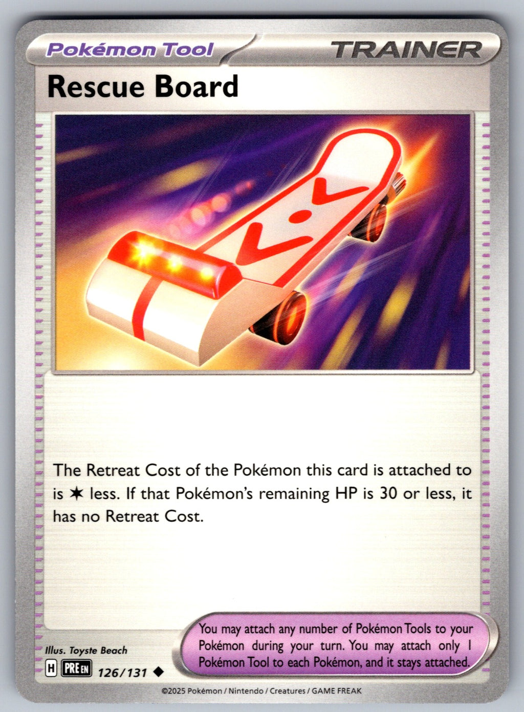 Rescue Board Uncommon SV: Prismatic Evolutions 126/131 NM 2025