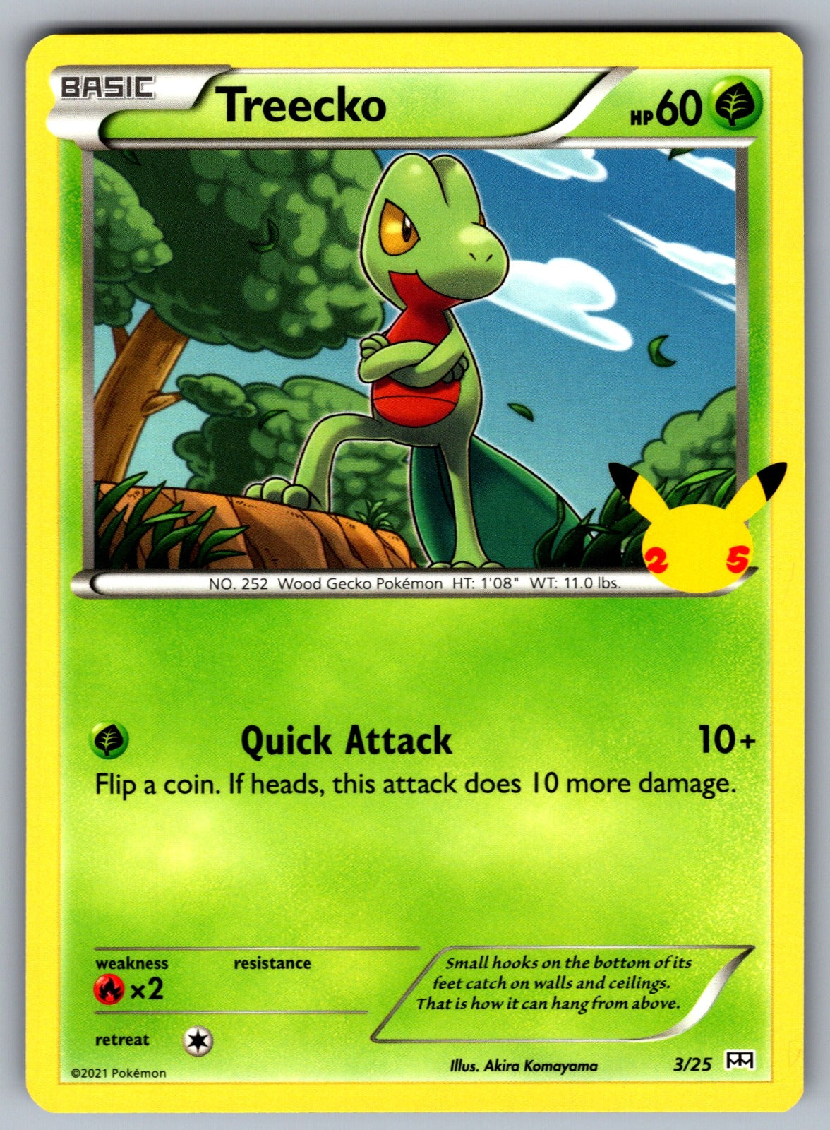 Treecko - 3/25 Promo McDonald's 25th Anniversary Promos 003/025 NM 2021