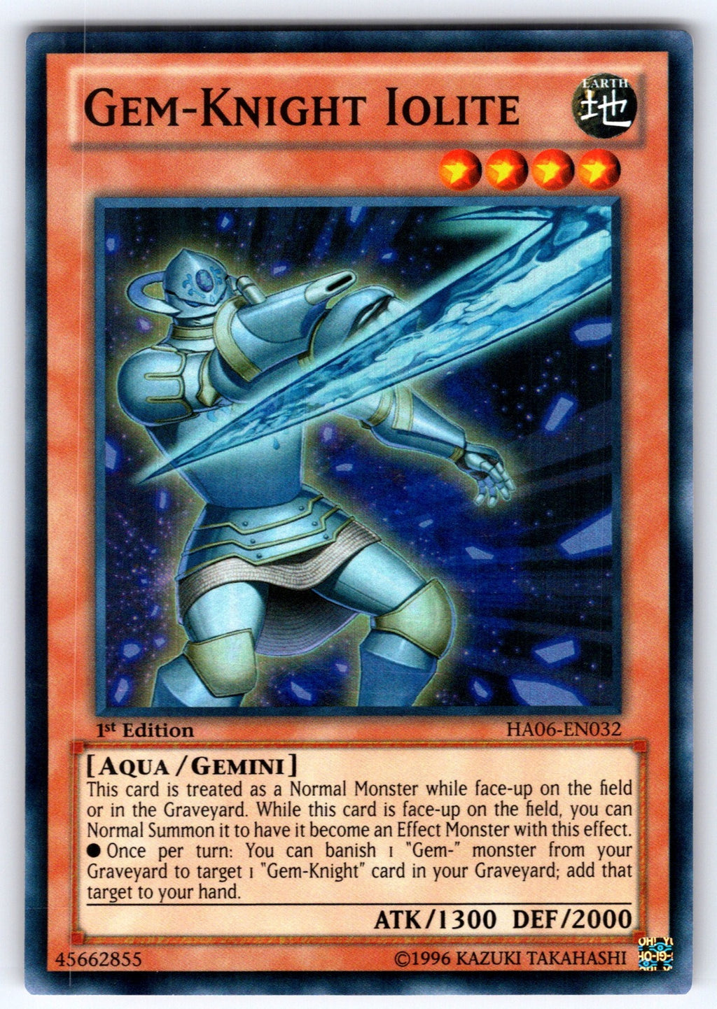 Gem-Knight Iolite Unlimited Super Rare Hidden Arsenal 6: Omega Xyz HA06-EN032 NM