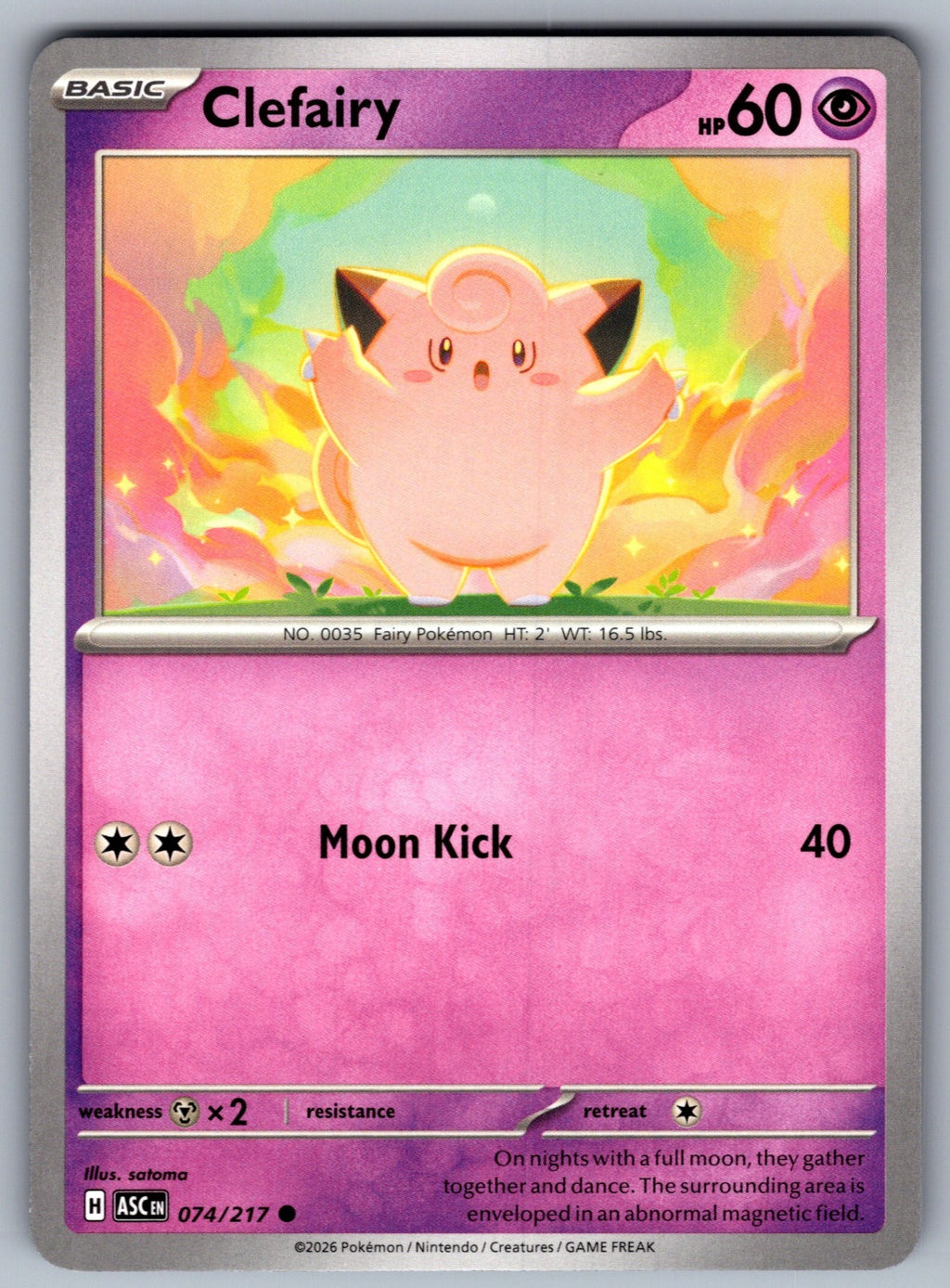 Clefairy Common ME: Ascended Heroes 074/217 NM 2026