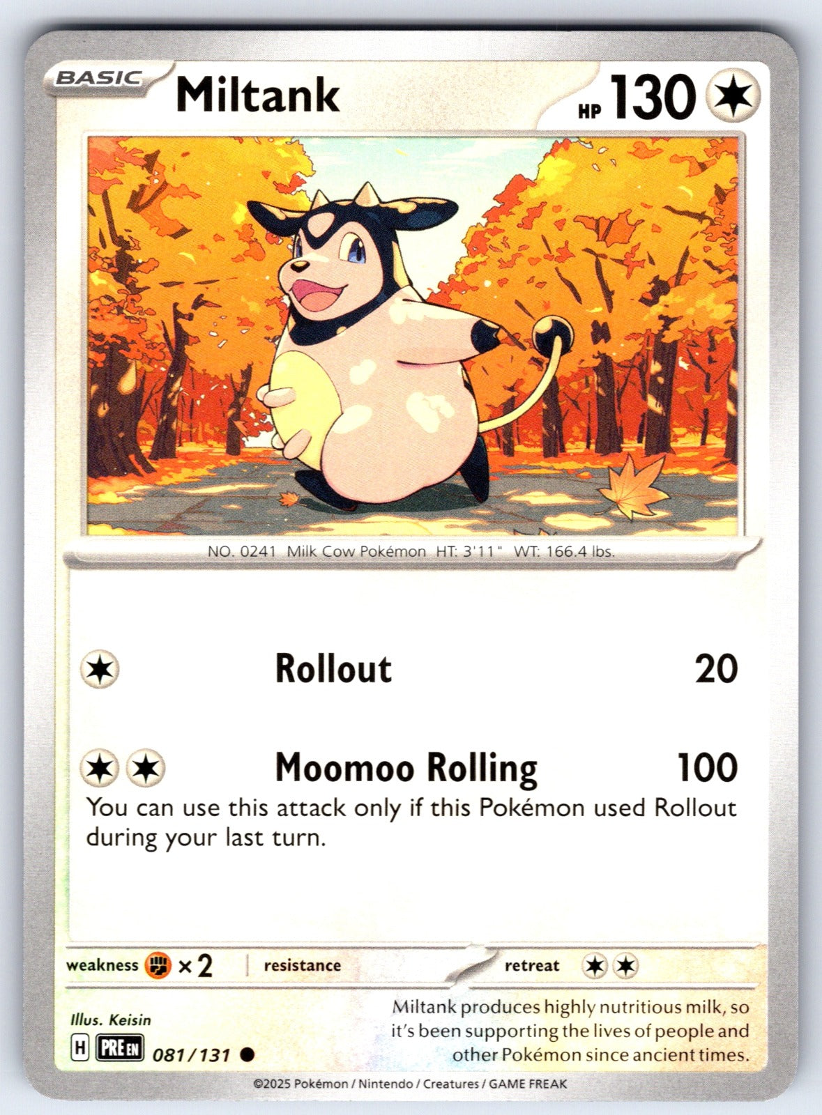 Miltank Common SV: Prismatic Evolutions 081/131 NM 2025