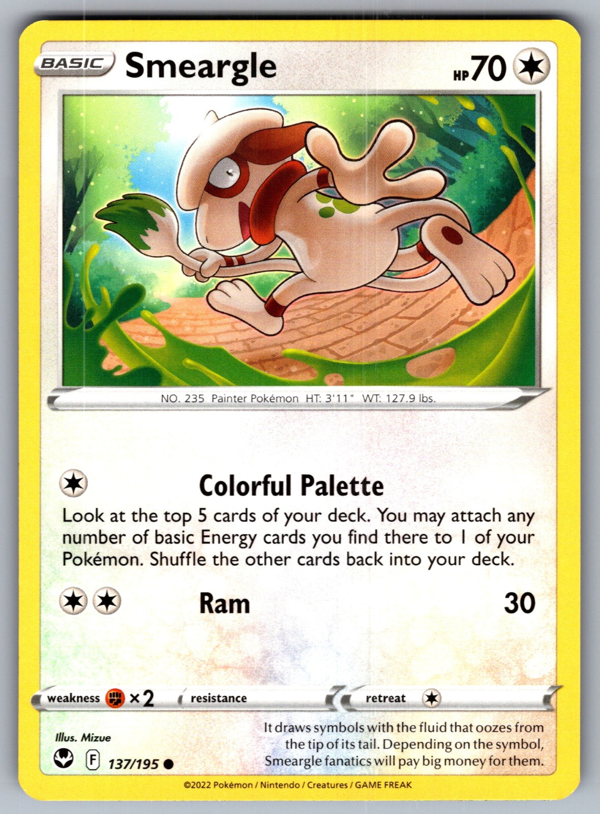 Smeargle Common SWSH12: Silver Tempest 137/195 NM 2022