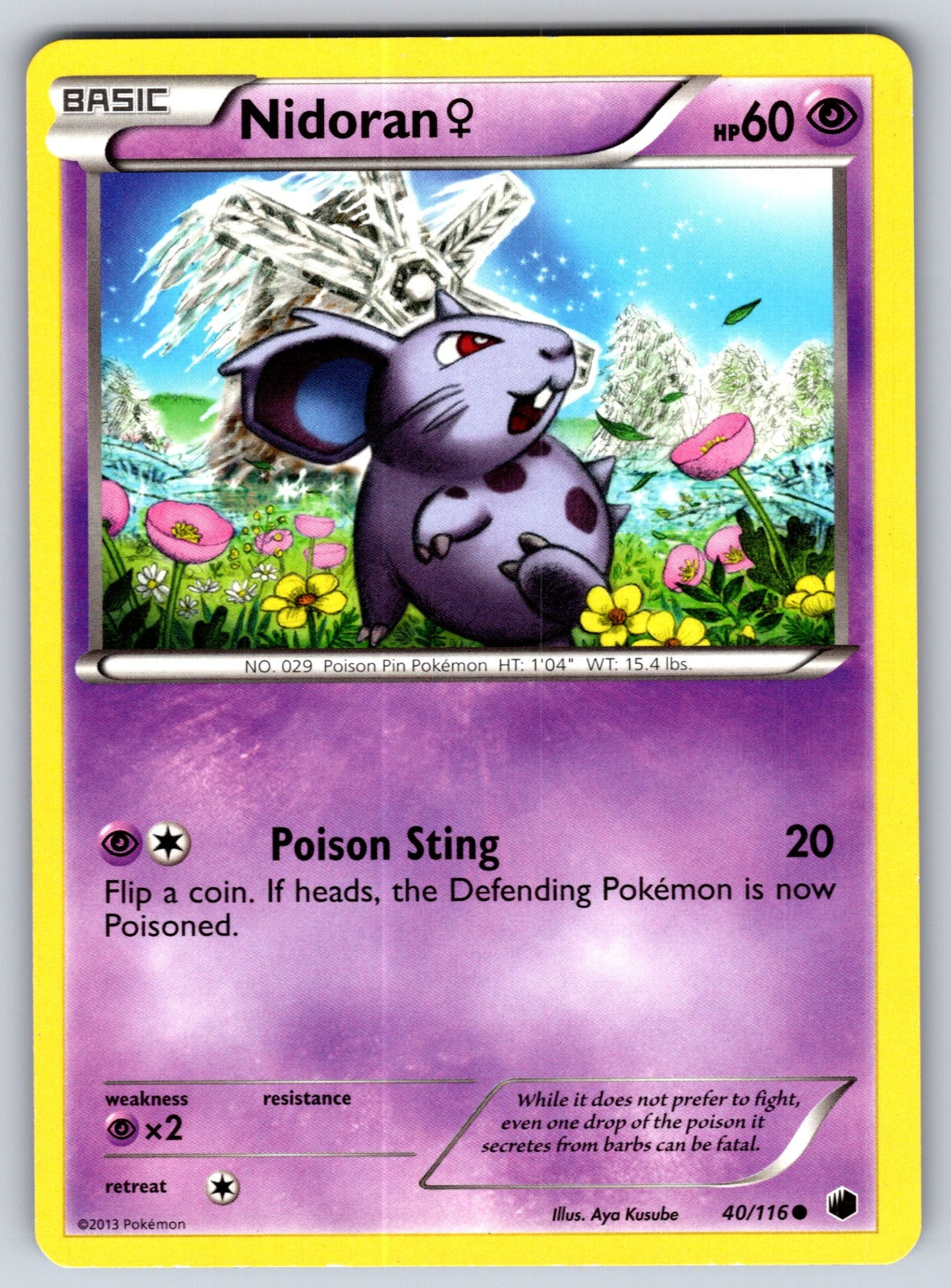 Nidoran F Common Plasma Freeze 40/116 LP 2013