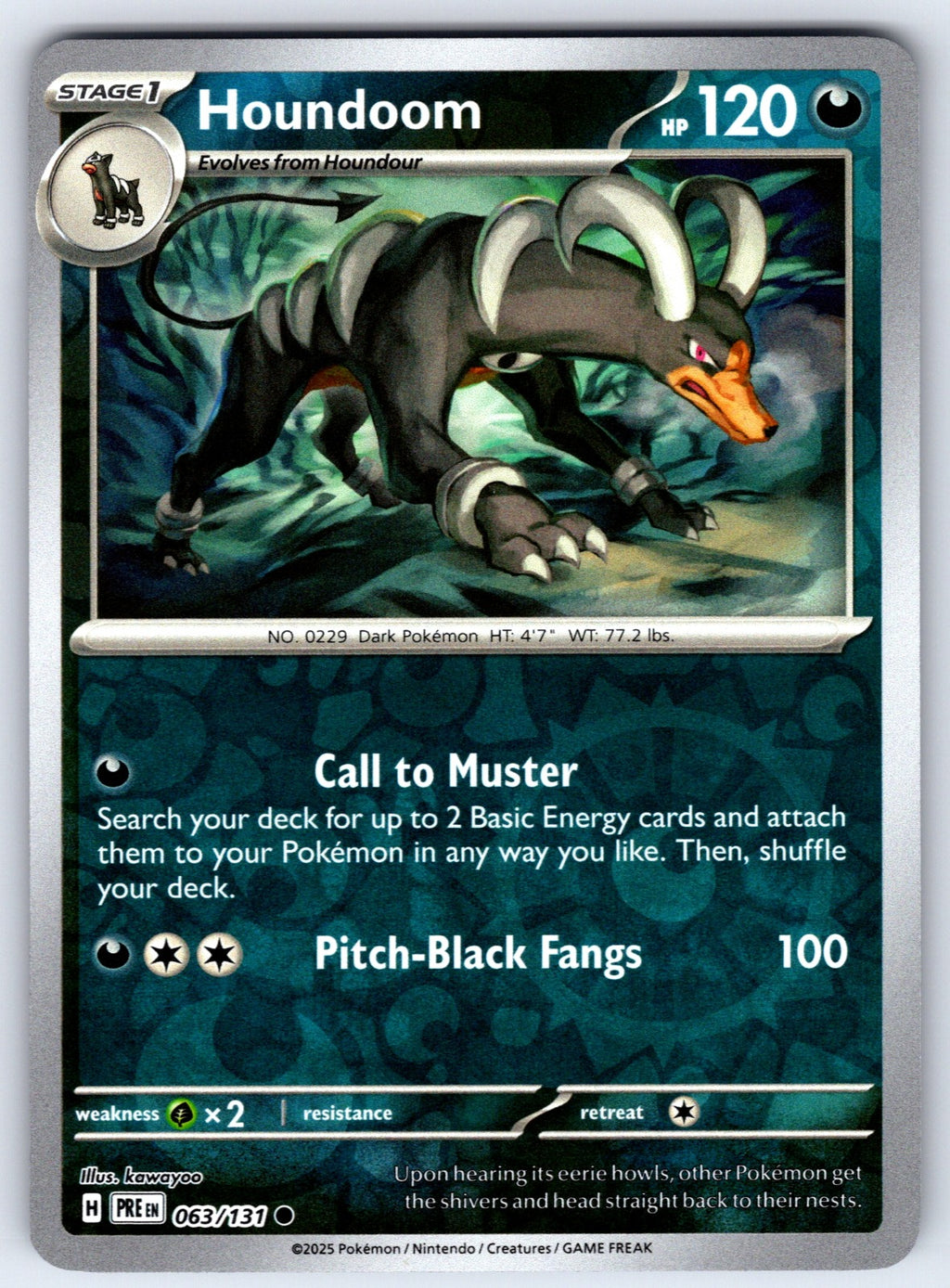 Houndoom Common SV: Prismatic Evolutions 063/131 NM 2025