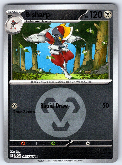 Bisharp (Quick Ball) Reverse Holo Common ME: Ascended Heroes 147/217 NM 2026