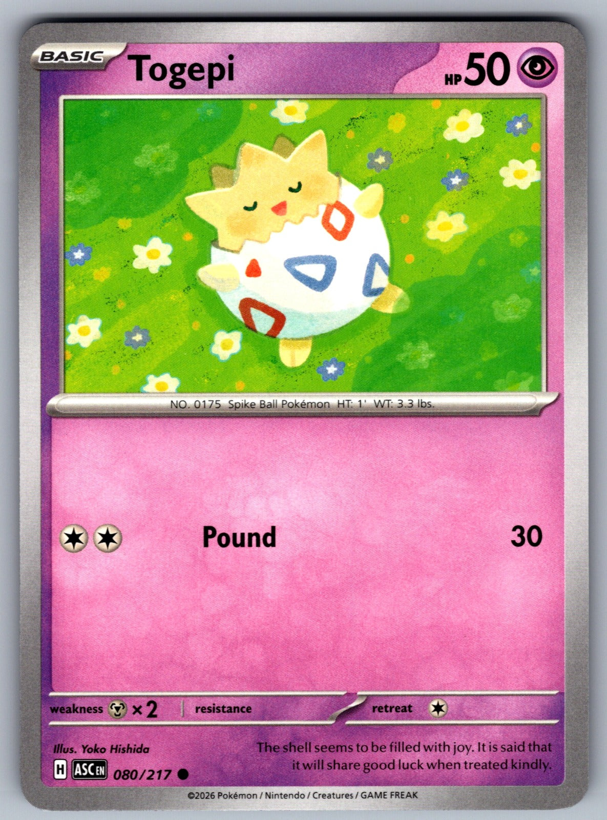 Togepi Common ME: Ascended Heroes 080/217 NM 2026