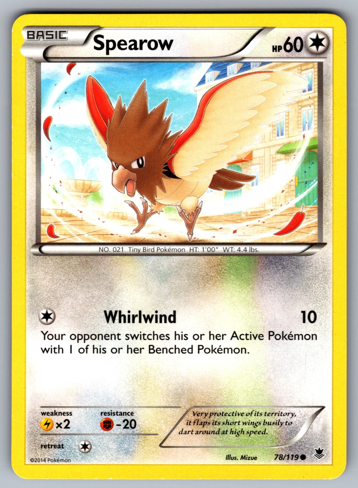 Spearow Common XY - Phantom Forces 78/119 LP 2014