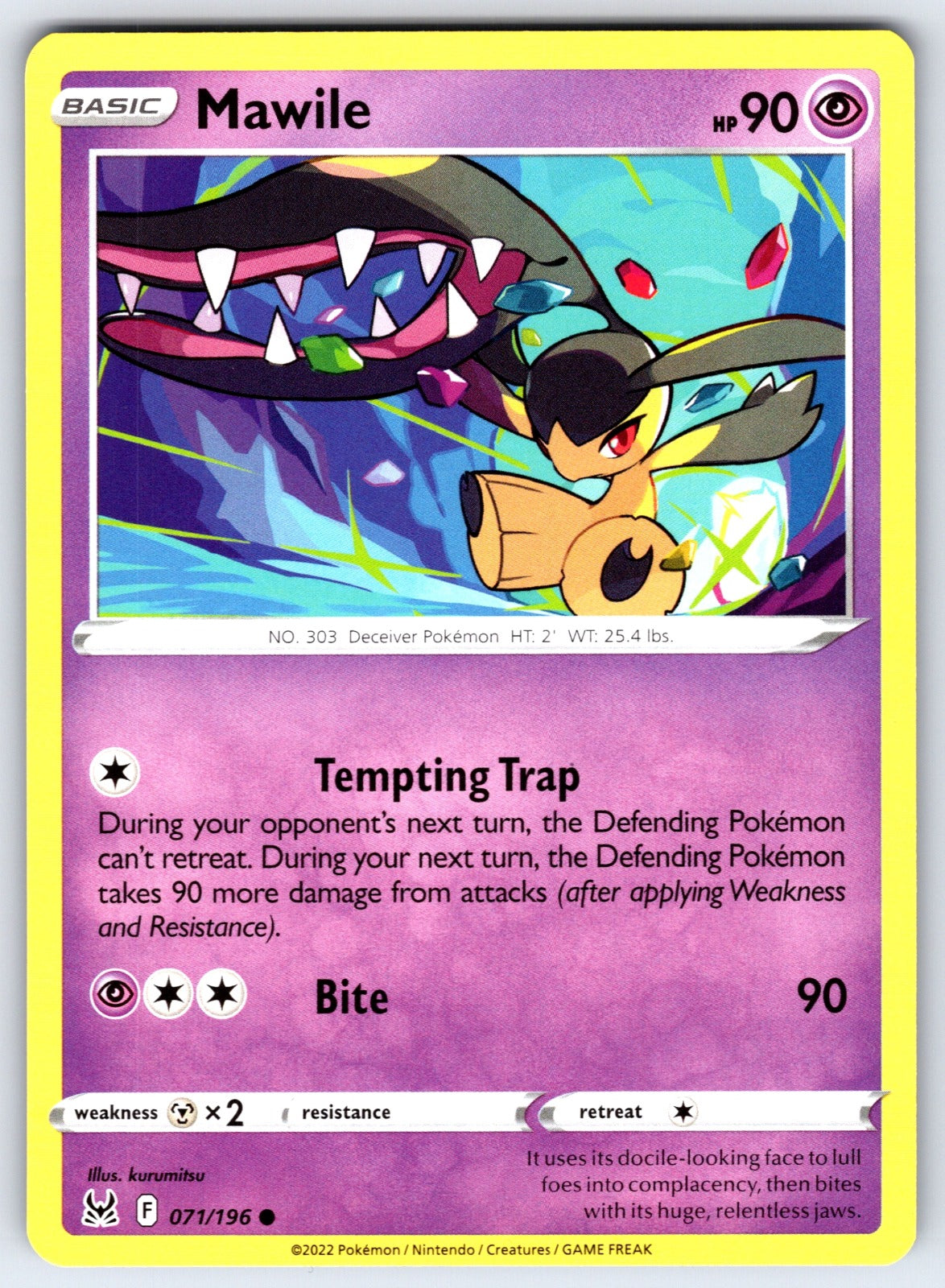 Mawile Common SWSH11: Lost Origin 071/196 LP 2022