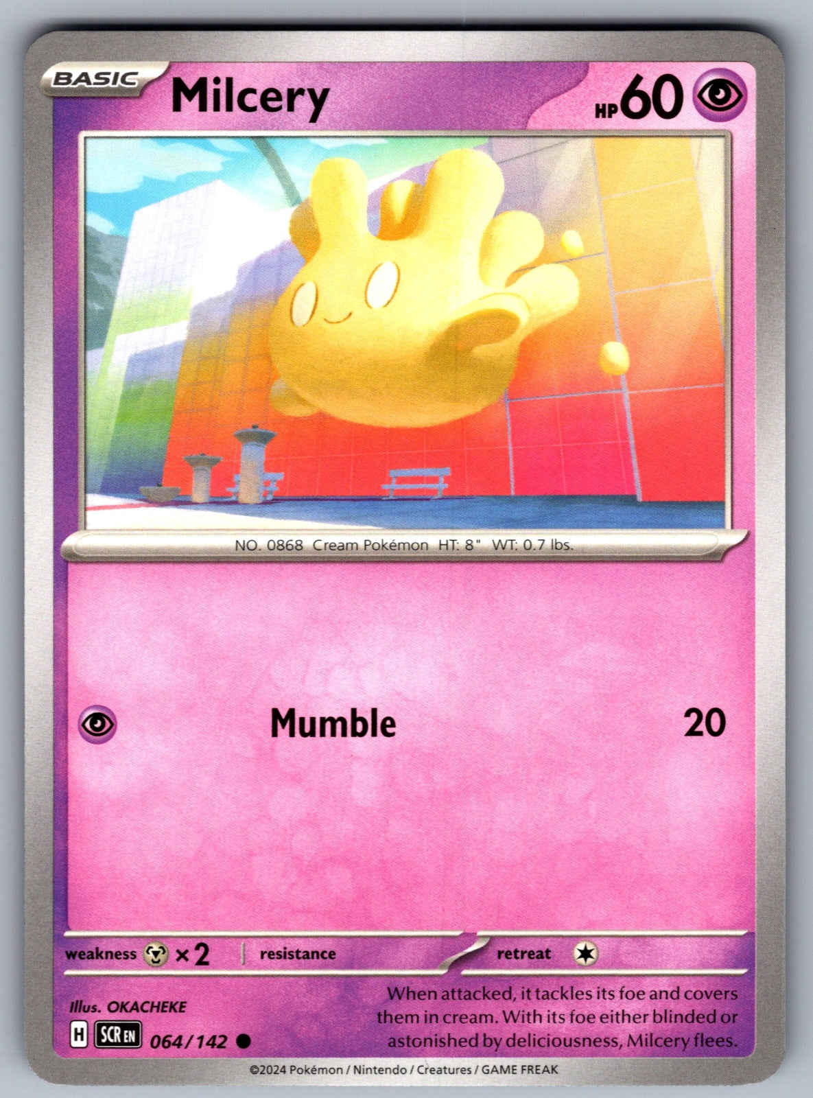 Milcery Common SV07: Stellar Crown 064/142 NM 2024