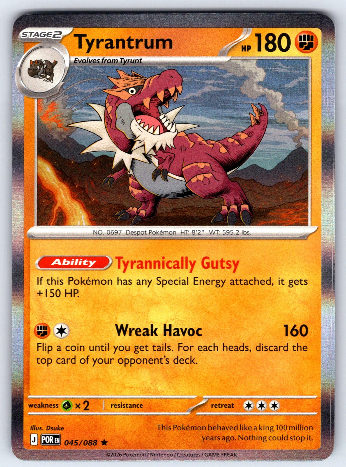 Tyrantrum Rare Deck Exclusives 045/088 NM 2016