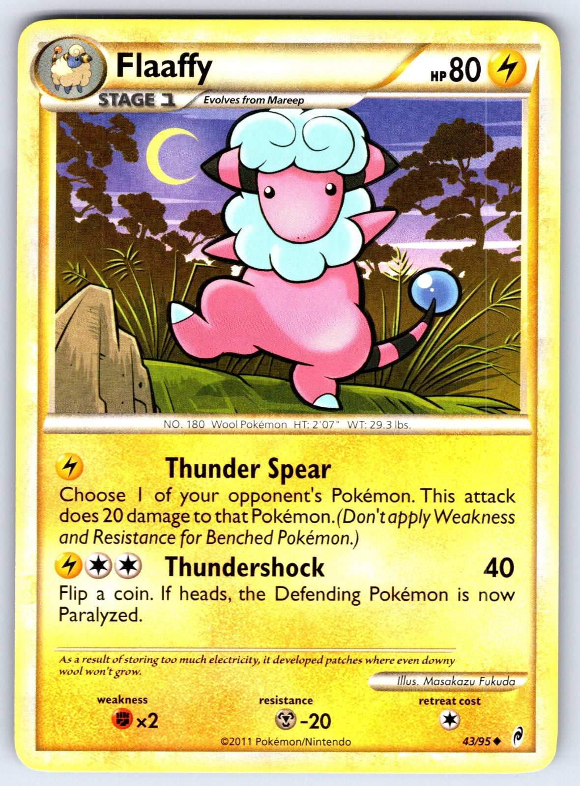 Flaaffy Uncommon Call of Legends 43/95 LP 2011