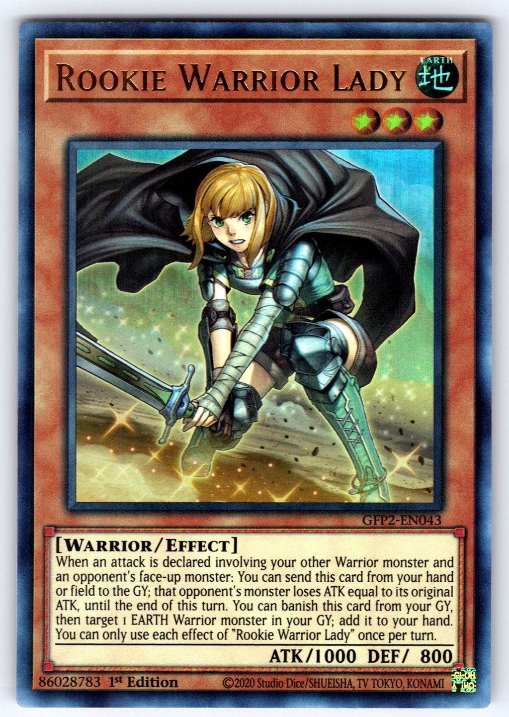 Rookie Warrior Lady 1st Edition Ultra Rare Ghosts From the Past: The 2nd Hauntin