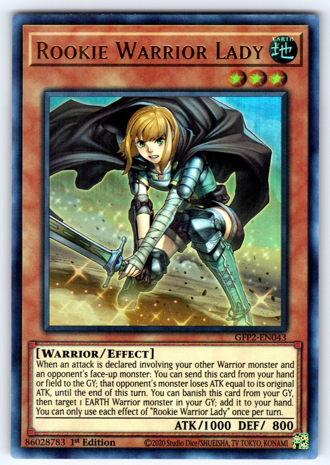 Rookie Warrior Lady 1st Edition Ultra Rare Ghosts From the Past: The 2nd Hauntin