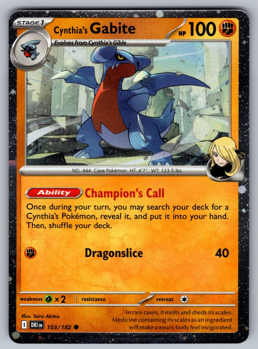 Cynthia's Gabite (Cosmos Holo) Holo Common Miscellaneous Cards & Products 103/18
