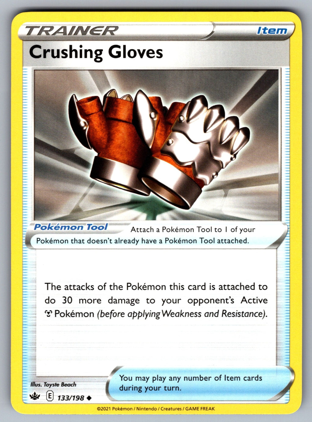Crushing Gloves Uncommon SWSH06: Chilling Reign 133/198 NM 2021