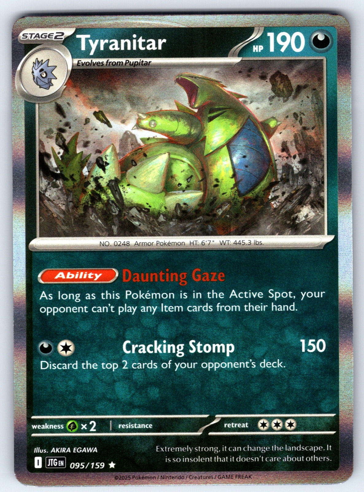 Tyranitar Holo Rare SV09: Journey Together 095/159 NM 2025