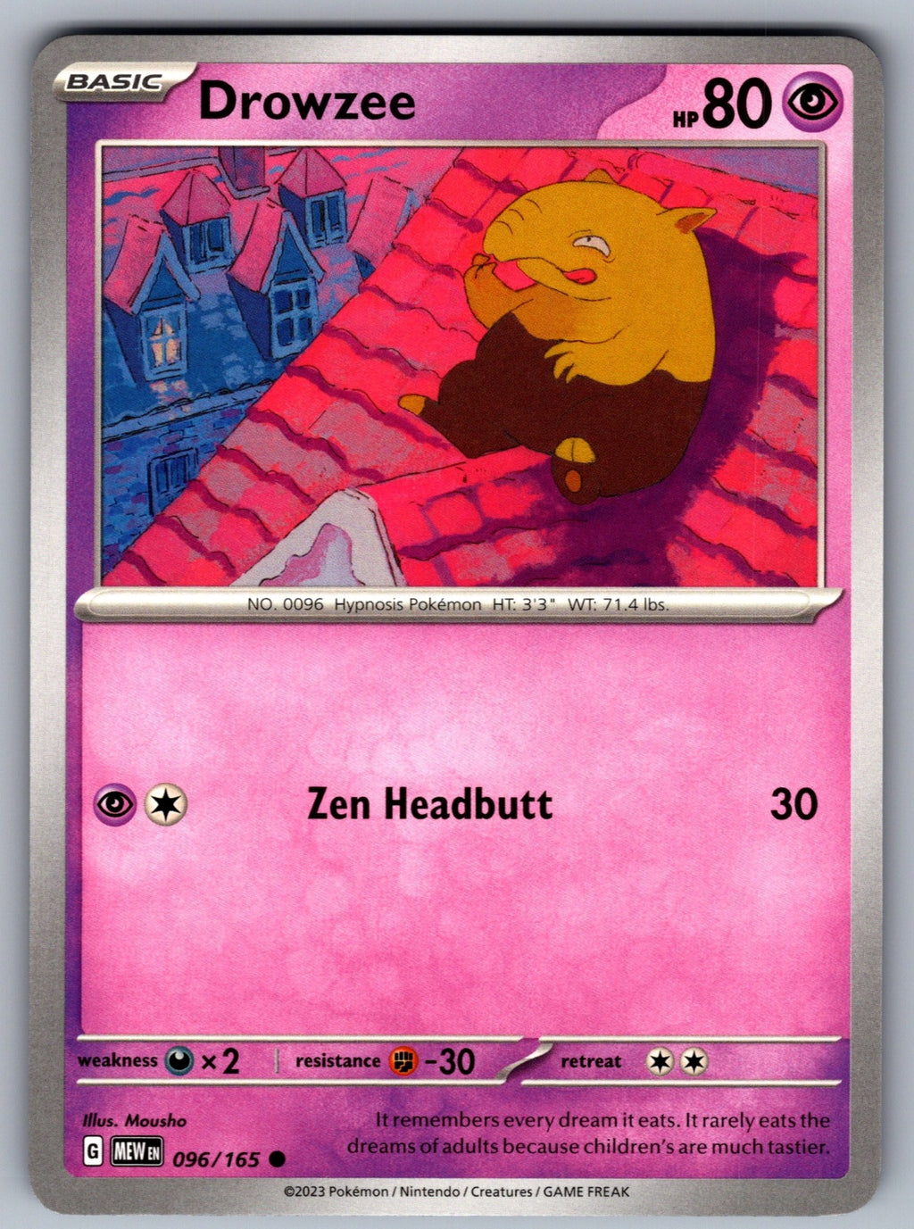 Drowzee Common SV: Scarlet & Violet 151 096/165 NM 2023