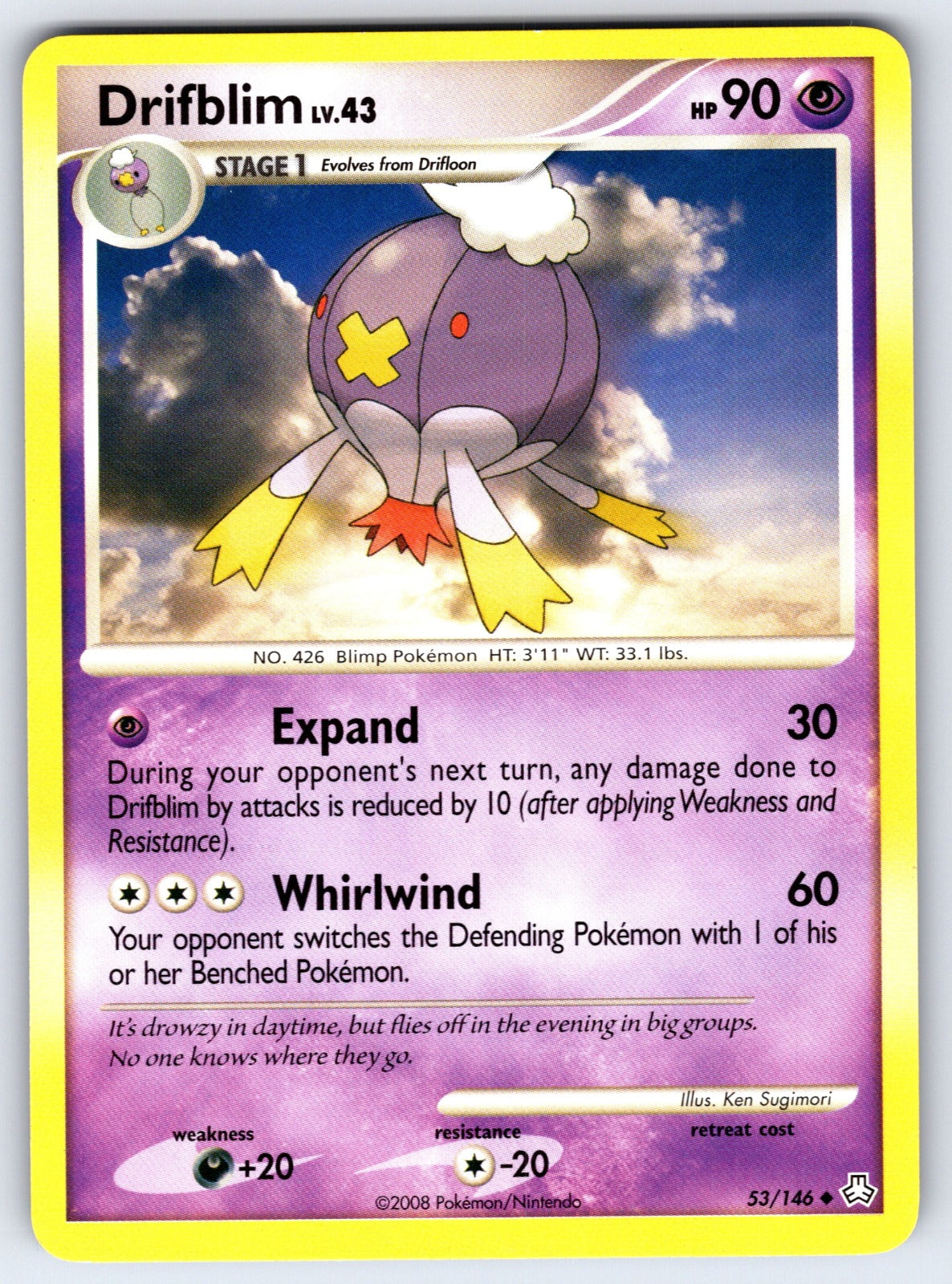 Drifblim Uncommon Legends Awakened 53/146 LP 2008