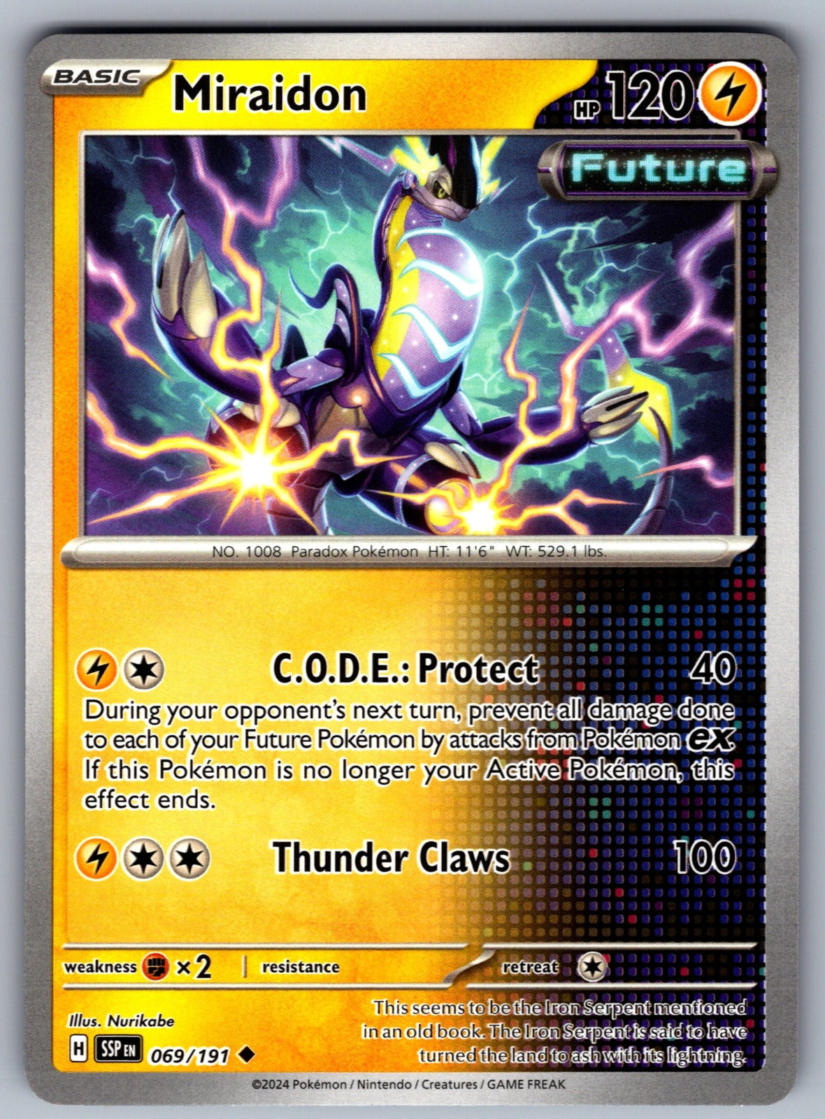 Miraidon Uncommon SV08: Surging Sparks 069/191 NM 2024