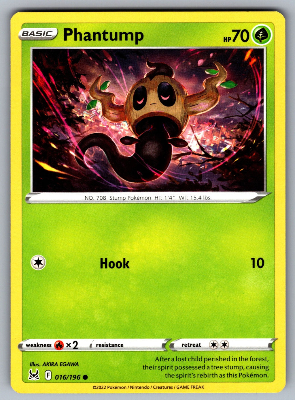 Phantump Common SWSH11: Lost Origin 016/196 NM 2022